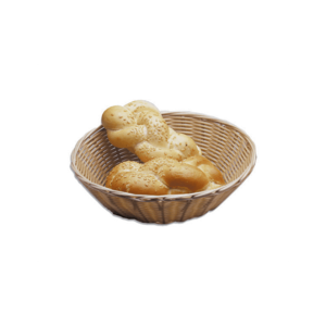 BREAD BASKET WOVEN PLASTIC ROUND - 220MM x 200MM