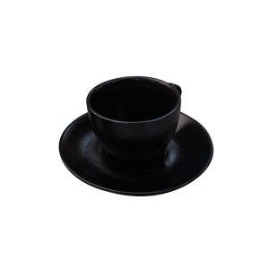 TEMPEST - BLACK - DOUBLE WELL SAUCER 15CM (24)
