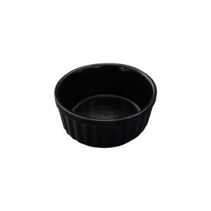 TEMPEST - BLACK - RIBBED RAMEKIN - 9CM (24)