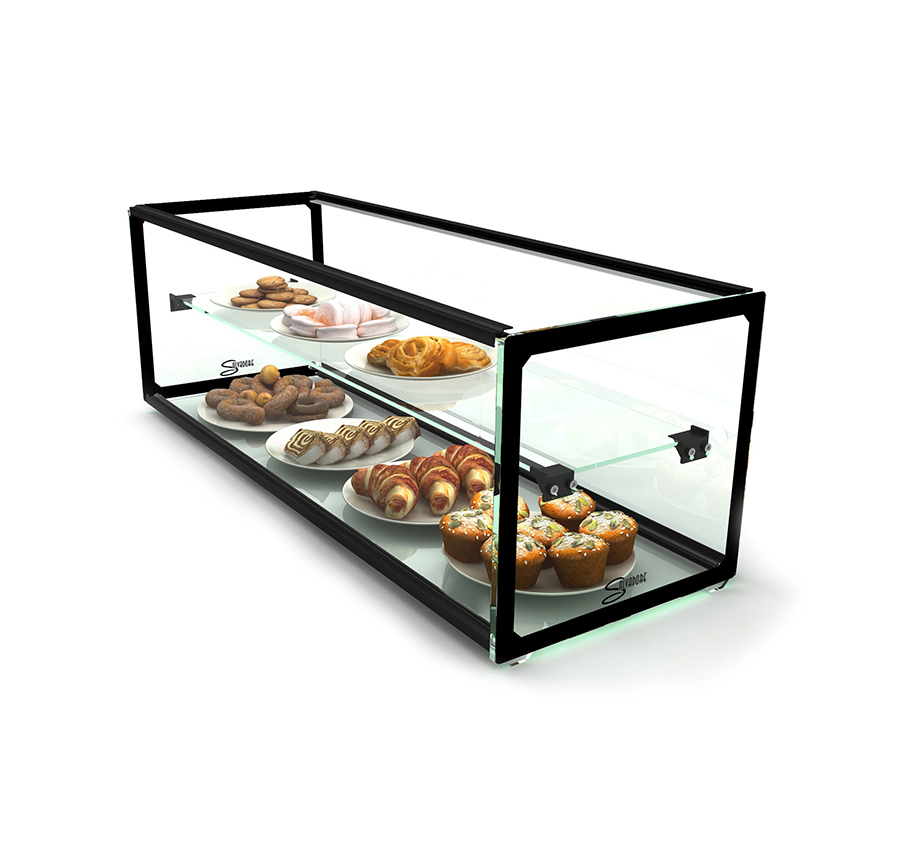 AMBIENT DISPLAY CABINET SALVADORE (DOUBLE SHELF) – 1200MM X 330MM X 315MM