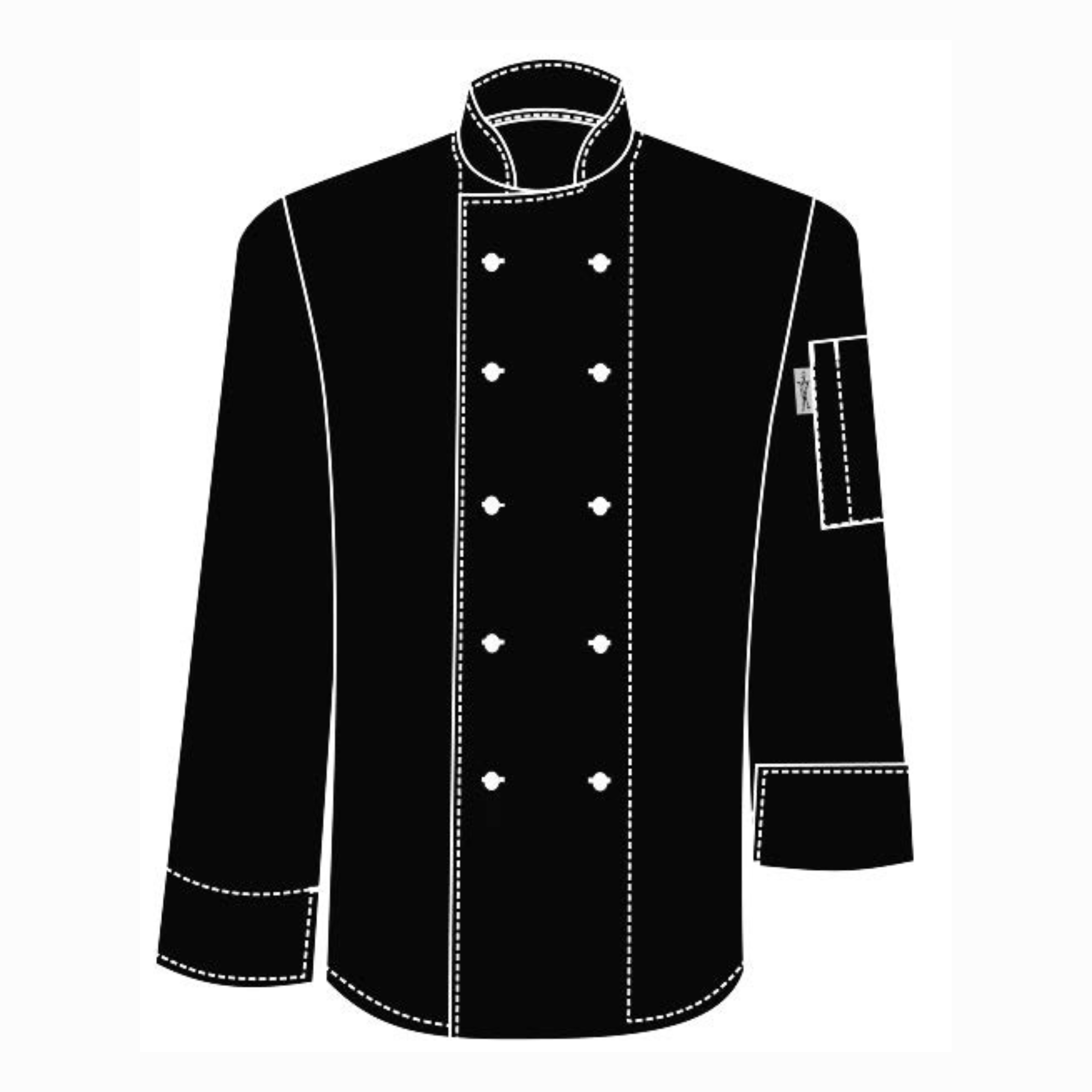 CHEFS UNIFORM DENIM JACKET BASIC LONG - LARGE