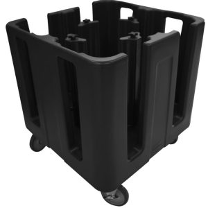 ADJUSTABLE COMPACT DISH CADDY BLACK - 690MM X 690MMX 810MM H - 4 TOWER