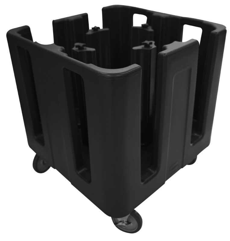 ADJUSTABLE COMPACT DISH CADDY BLACK – 690MM X 690MMX 810MM H – 4 TOWER