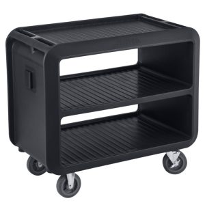 SERVICE CART PRO HEAVY DUTY 2 TIER 105CM L X 60CM W X 94CM H BLACK
