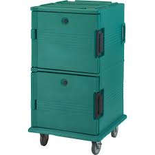 UPC FRONT LOADER 1600 SERIES SLATE BLUE 72CM W X 82CM D X135CM H – TWO COMPARTMENT WITH WHEELS