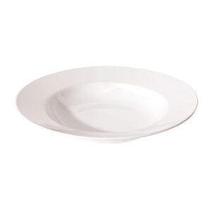 NEW BONE - WHITE - ROUND RIM SOUP PLATE - 22CM (24)
