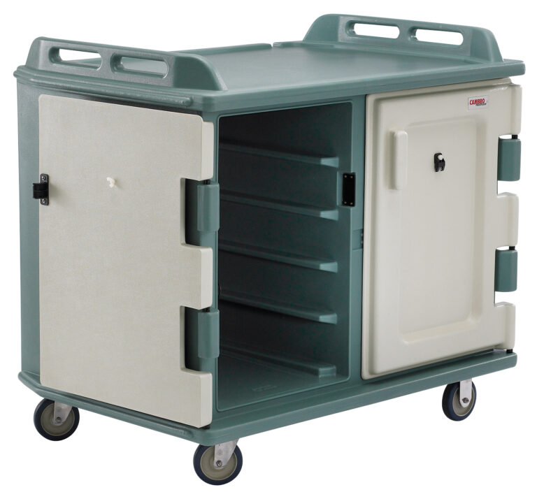 MEAL DELIVERY CART 20 TRAY SLATE BLUE 96.5CM W X 140CM L X 112.4CM H