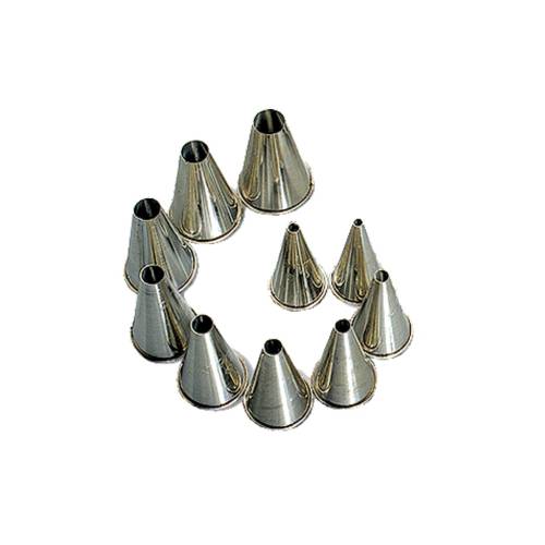 NOZZLE SET METAL – PLAIN 10 PIECE