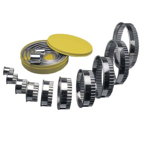 ROUND CUTTER SET S/STEEL – FLUTED 10 PIECE