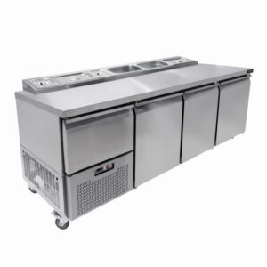 UNDERBAR WITH PIZZA TOP 3 AND HALF DOOR - SOLID DOOR - 750MM
