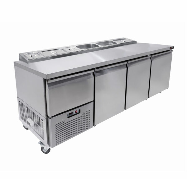 UNDERBAR WITH PIZZA TOP 3 AND HALF DOOR - SOLID DOOR - 750MM