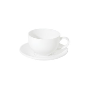 PRIMA - WHITE - DOUBLE WELL SAUCER - 15CM (24)