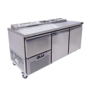 UNDERBAR WITH PIZZA TOP 2 AND HALF DOOR - SOLID DOOR - 750MM