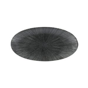 STUDIO PRINTS - AGANO BLACK - OVAL PLATE - 29.9CM X 15CM (12)
