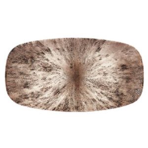 STONE - ZIRCON BROWN - OBLONG CHEFS' PLATE - 35.5CM X 19CM (6)