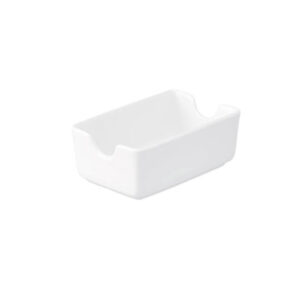 WHITEWARE - WHITE - SUGAR SACHET HOLDER - 11CM X 7CM (6)