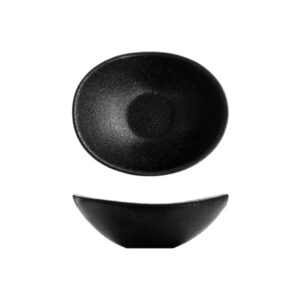 TEMPEST - BLACK - OVAL SAUCE DISH - 10CM (24)