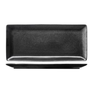 TEMPEST - BLACK - RECTANGULAR TRAY - 37CM X 16CM (12)