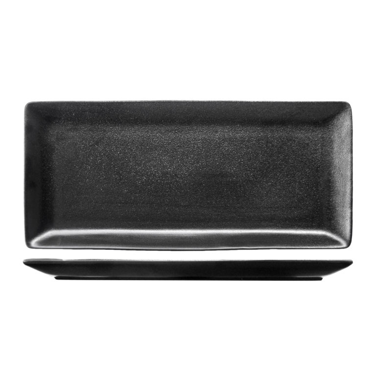 TEMPEST – BLACK – RECTANGULAR TRAY – 37CM X 16CM (12)