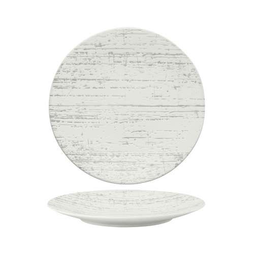 DRIZZLE – WHITE – ROUND PLATE – 28CM – (12)