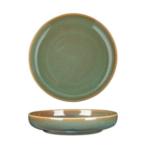 FYNBOS - ALOE GREEN - ROUND DEEP COUPE PLATE - 17CM (6)