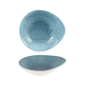 RAKU - TOPAZ BLUE - ROUND DISH - 16CM X 14.5CM (12)
