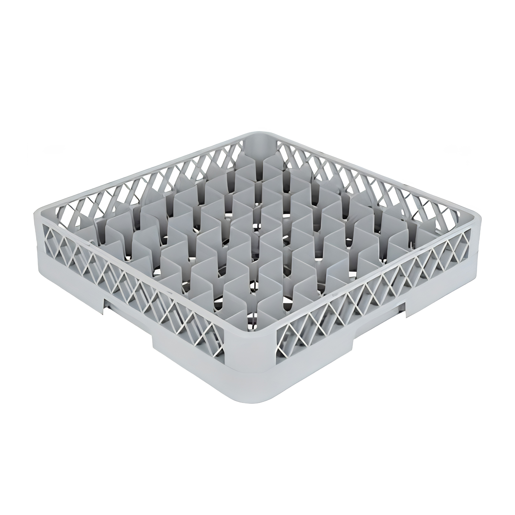 49 COMPARTMENT GLASSRACK 50CMX 50CM GREY – 14.3CM H