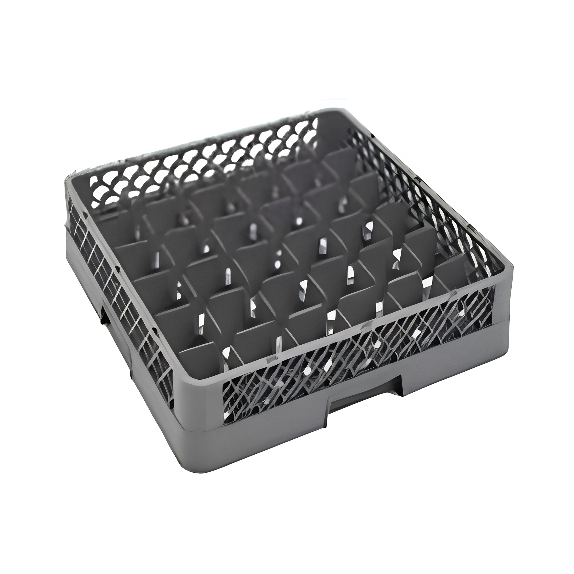 36 COMPARTMENT GLASSRACK 50CM X 50CM GREY – 14.3CM H