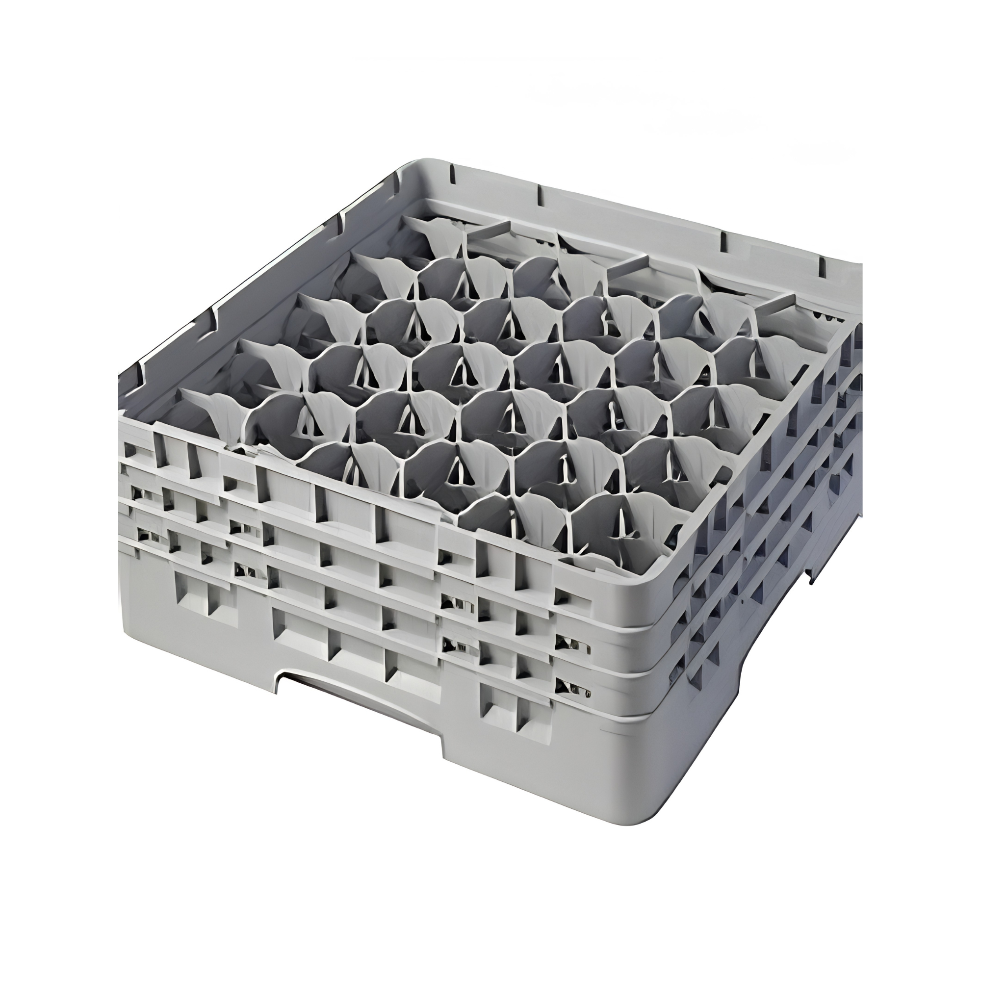 30 COMPARTMENT GLASSRACK 50CM X 50CM GREY – 14.3CM H