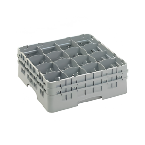 20 COMPARTMENT GLASSRACK 50CM X 50CM GREY - 14.3CM H
