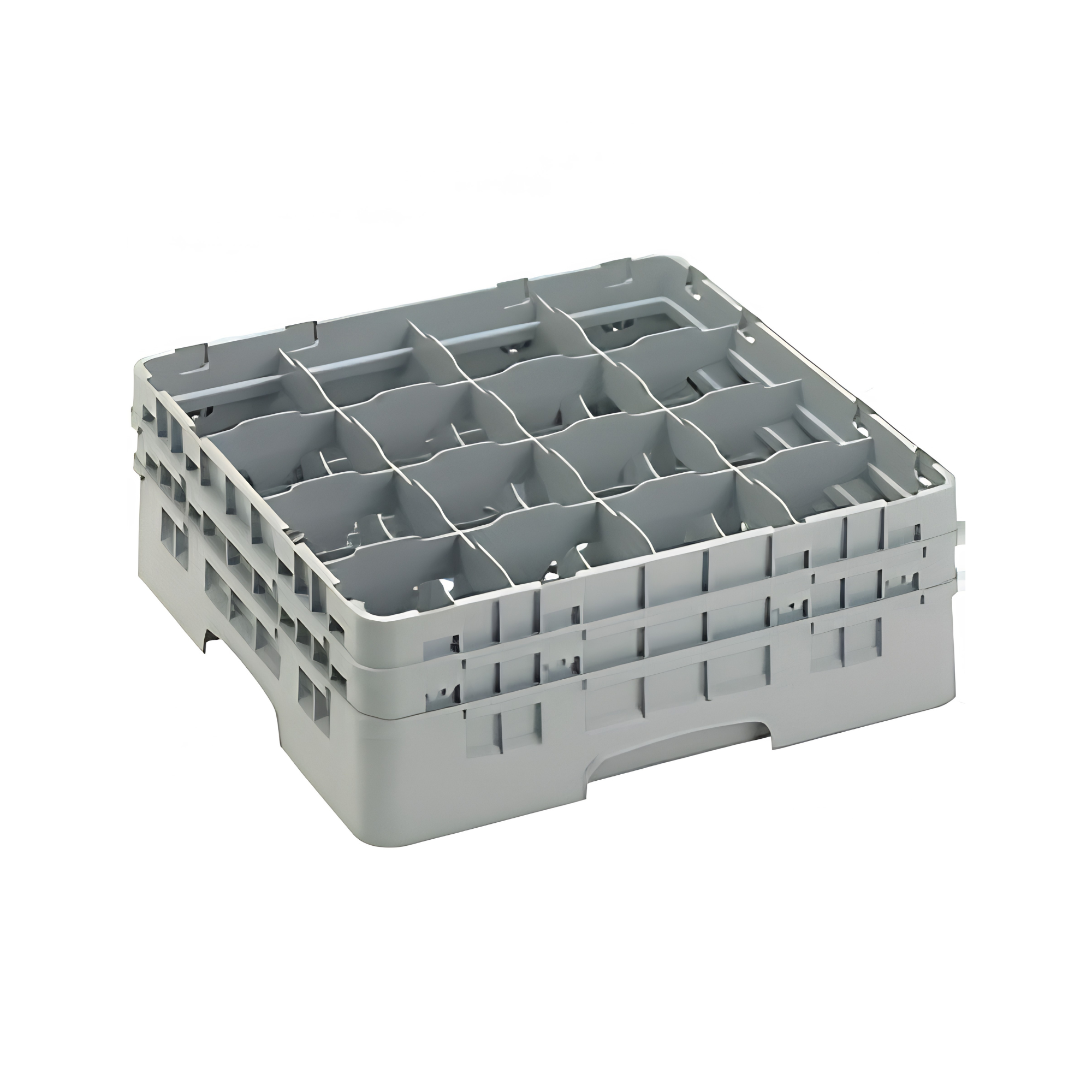 20 COMPARTMENT GLASSRACK 50CM X 50CM GREY – 14.3CM H