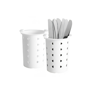 FLATWARE CYLINDER WHITE 11.4CM W X 14CM H