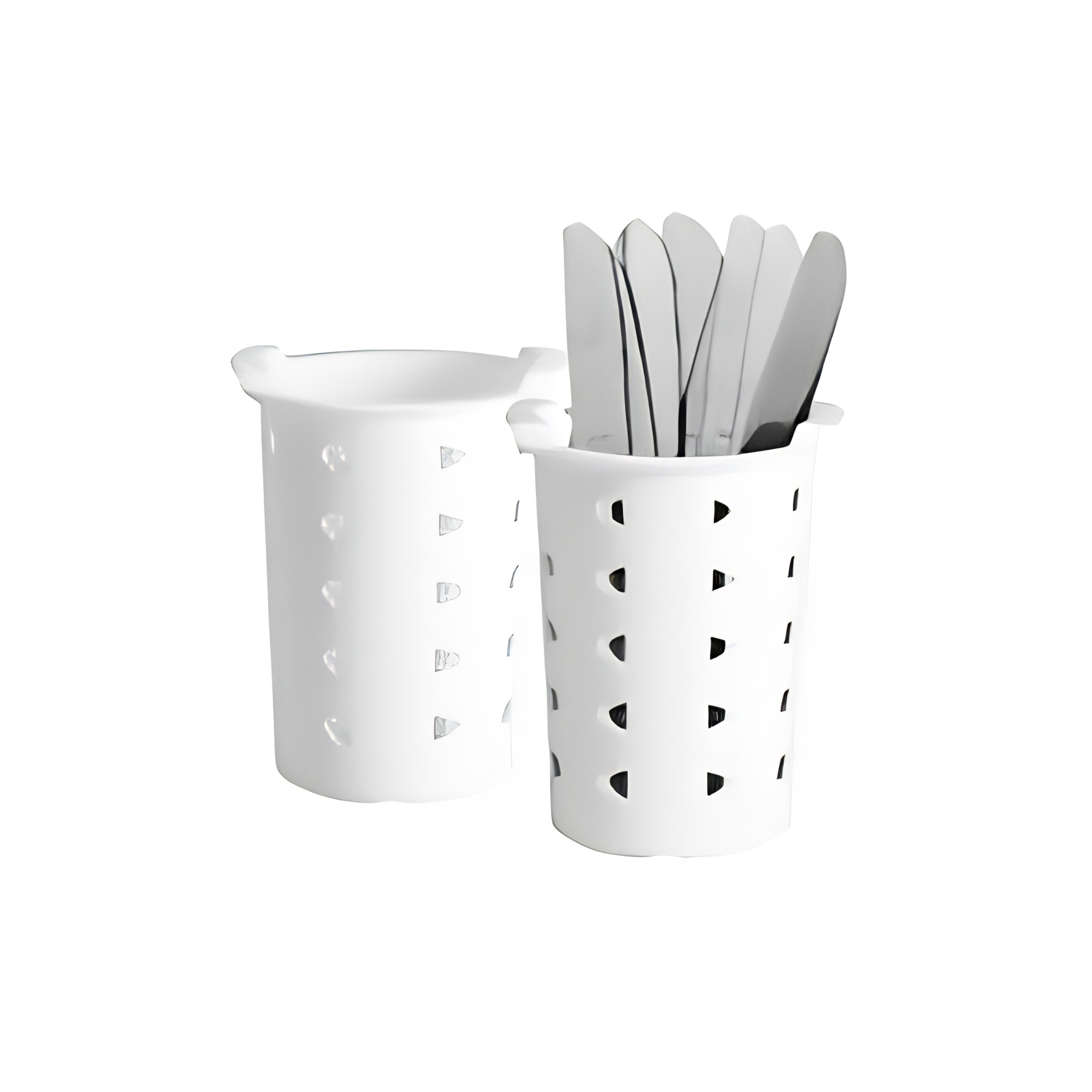 FLATWARE CYLINDER WHITE 11.4CM W X 14CM H