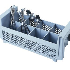 8 COMPARTMENT FLATWARE BASKET NO HANDLES 18.4CM H
