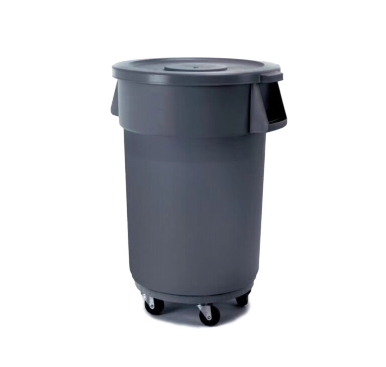 ROUND REFUSE BIN WITH FLAT LID 120LT 560MM X 820MM