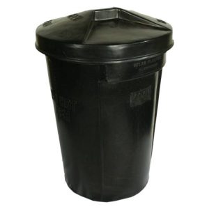 REFUSE BIN 85LT (BLACK) 450MM x 630MM - INCLUDES LID