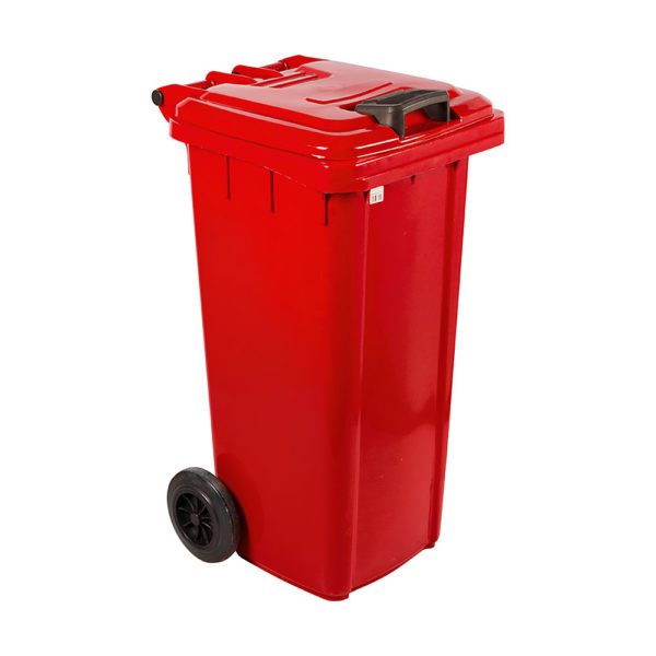 MOBILE REFUSE BIN 120LT (RED) TIN CANS