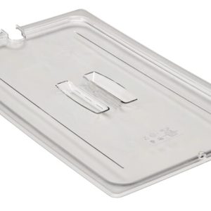 POLYCARBONATE CLEAR LID WITH HANDLE - NOTCHED - FOR 1/1 PANS
