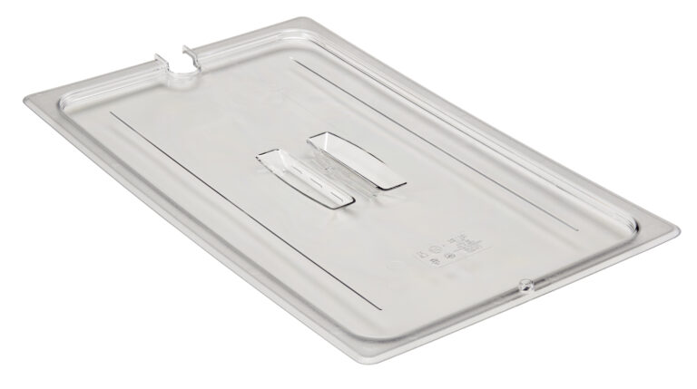 POLYCARBONATE CLEAR LID WITH HANDLE – NOTCHED – FOR 1/1 PANS