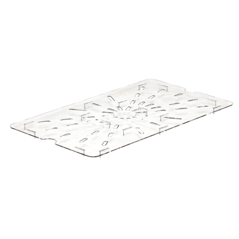 POLYCARBONATE CLEAR DRAIN SHELF FOR 1/1 PANS