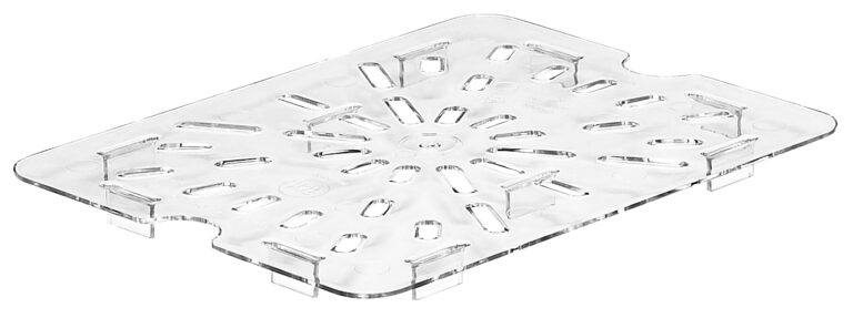 POLYCARBONATE CLEAR DRAIN SHELF FOR 1/2 PANS