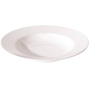 NEW BONE - WHITE - ROUND RIM SOUP PLATE - 27CM (12)