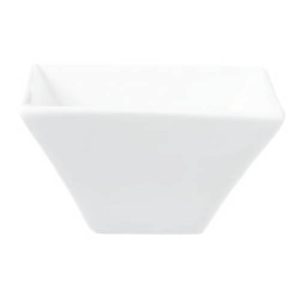 ACCENT - WHITE - SQUARE TRUMPET SHAPE BOWL - 18CM (6)