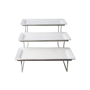 RECTANGULAR 3-STEP LARGE STAND - 400MM X 350MM X 225MM (1)
