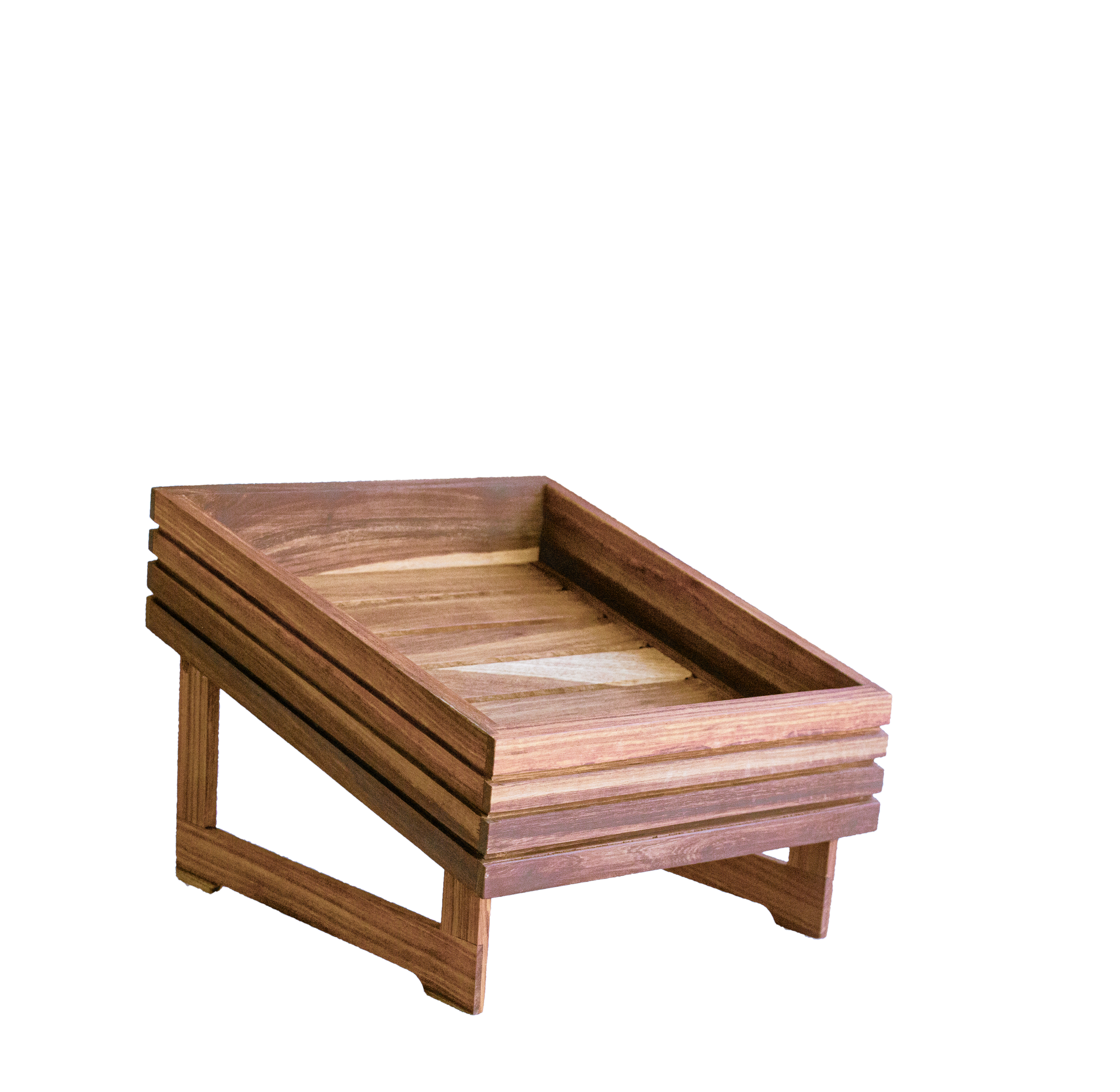 WOOD DISPLAY BASKET – ANGLED SINGLE TIER (330MM X 350MM X 70MM)