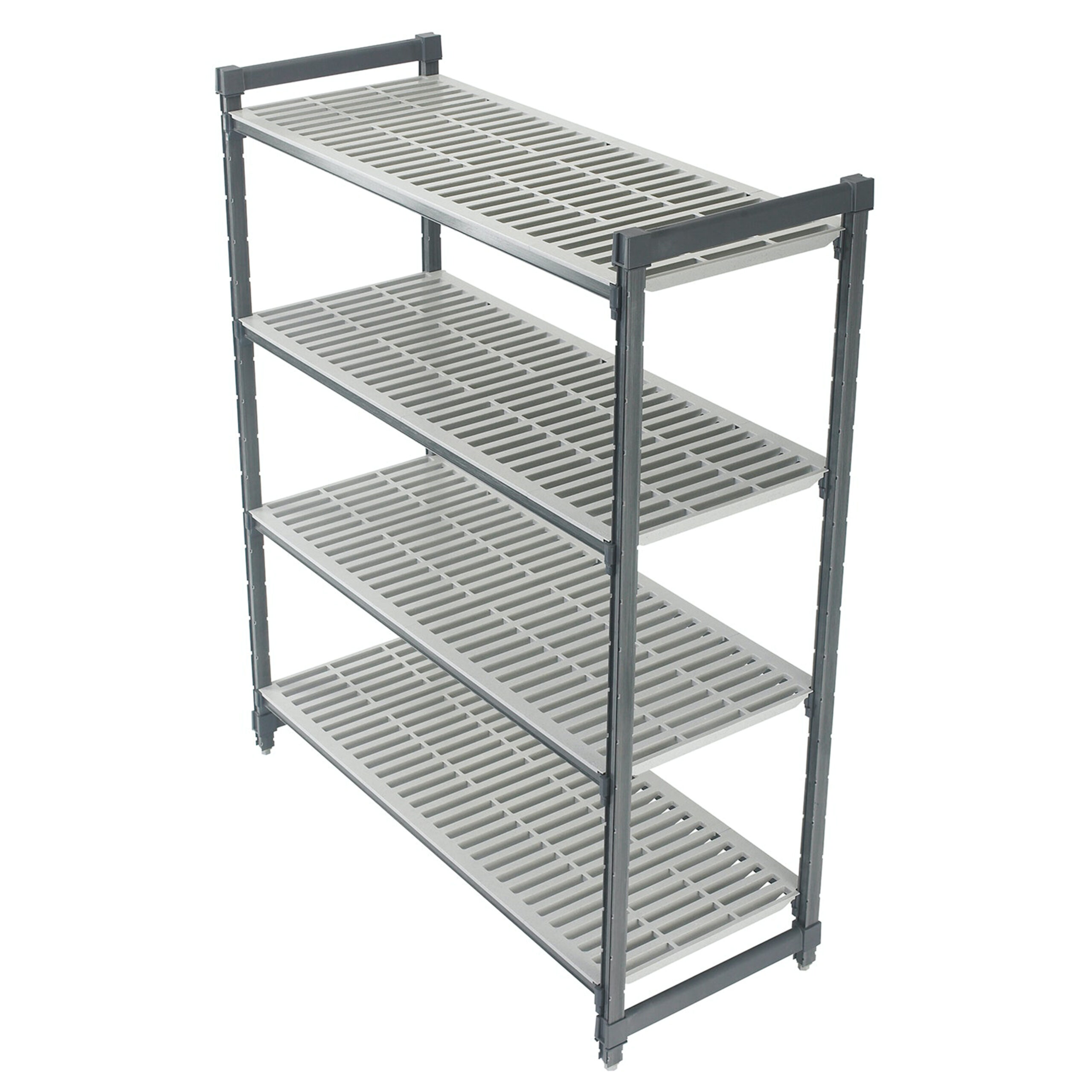 BASICS 4 TIER VENTED SHELF 460MM W X 765MM L X 1830MM H