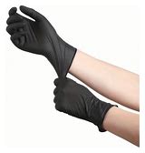 DISPOSABLE NITRILE POWDER FREE GLOVES – MEDIUM – BLACK – PACK OF 100