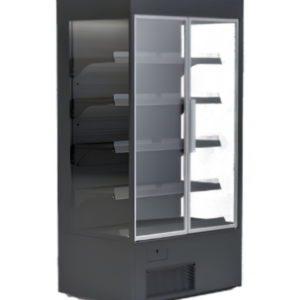 MERCHANDISER GLASS DOORS 1250mm - BLACK