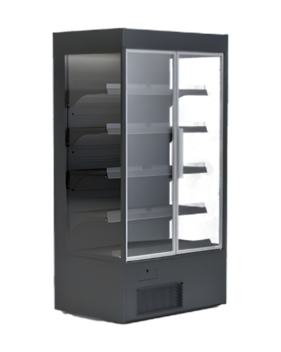 MERCHANDISER GLASS DOORS 1250mm – BLACK