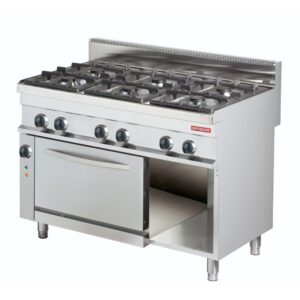 6 BURNER WITH ELECTRIC CONVECTION OVEN & CABINET - 700 RANGE